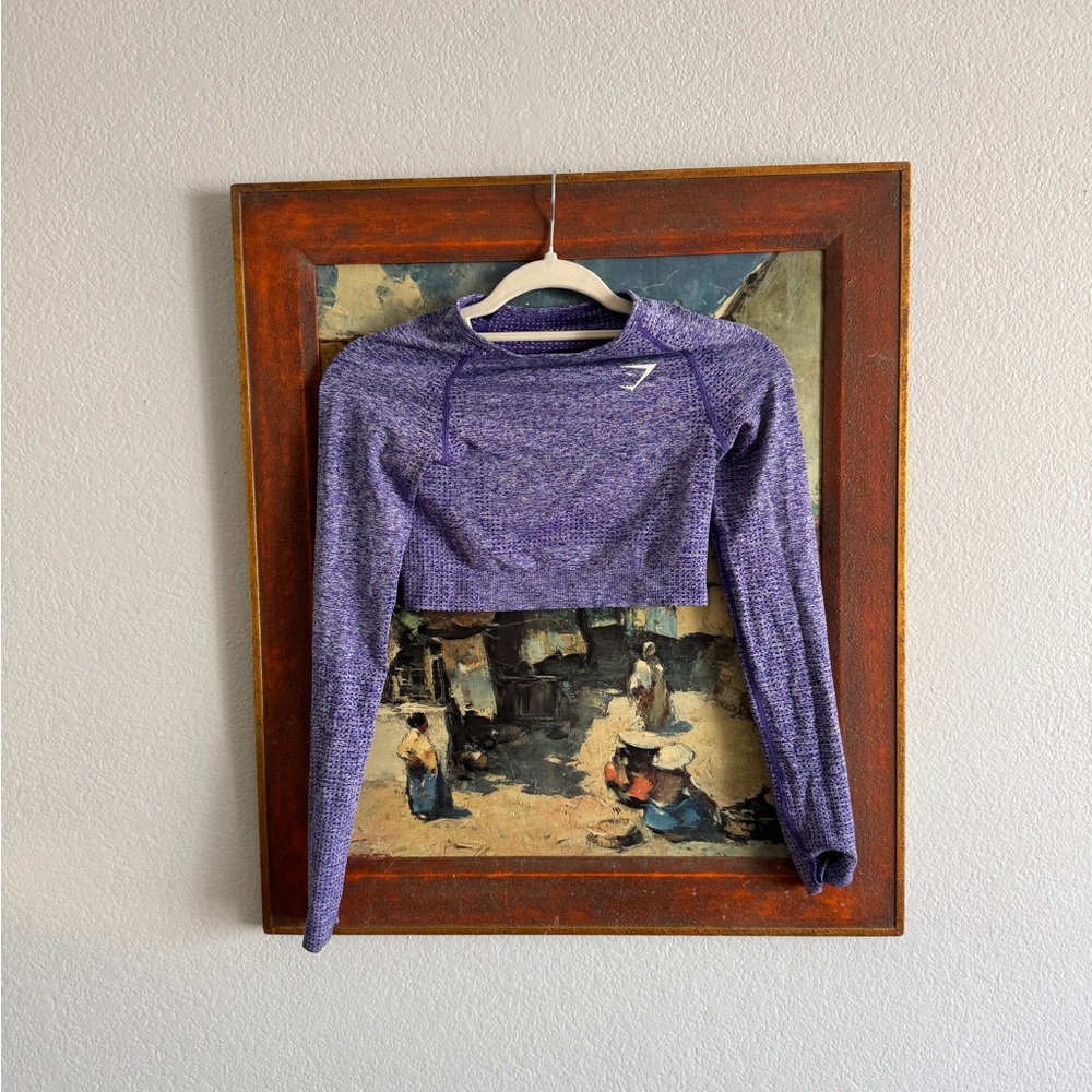 Gymshark Purple Long Sleeve Crop Top